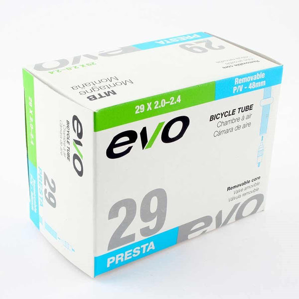 Evo Premium Presta Bike Tubes w/Removable Valve Core