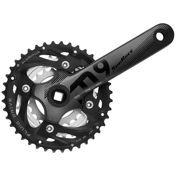 SunRace M910 Crankset 9 Speed 22/30/40 Square 175mm
