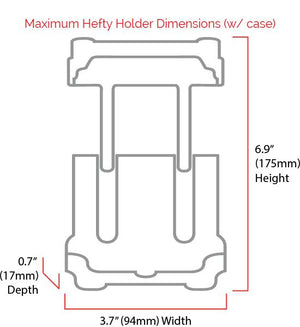 Delta Bike Hefty Phone Holder Plus Bar/Stem Mount