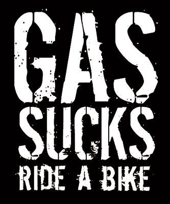 Gas Sucks Ride A Bike Decal Sticker