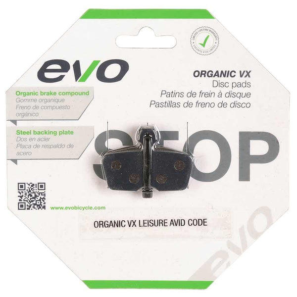 Evo Organic VX Disc Brake Pads For Avid Code 2011+